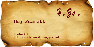 Huj Zsanett névjegykártya
