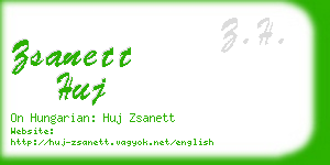 zsanett huj business card